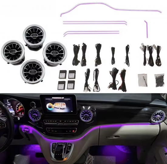 Ambientebeleuchtung Fahrerbereich + Düsen  Mercedes V-Klasse W447 (Komplettset)